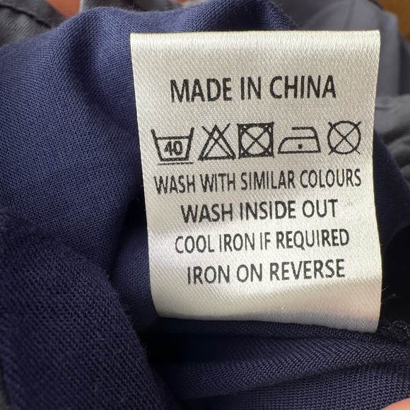 Area Stars Navy Ruffled Puff Sleeve Cropped Blouse - Picture 7 of 8